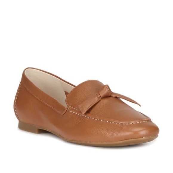 COLE HAAN women’s tan Caddie Bow slip on Leather Loafer flats size 9.5B - Picture 2 of 16